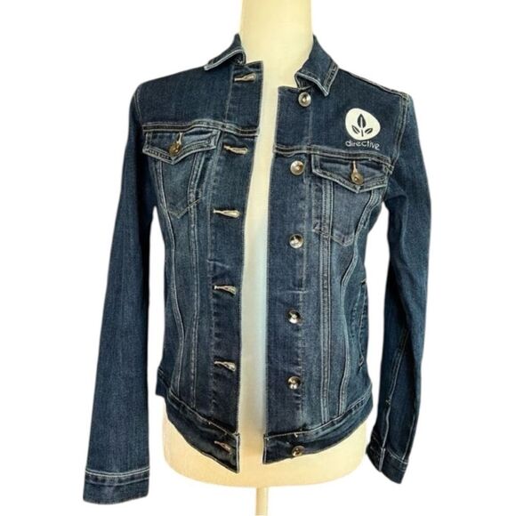 Disney Pixar WALL-E Womens Recycled Embroidered Denim Jacket - Earth Day Sz S - Picture 6 of 11